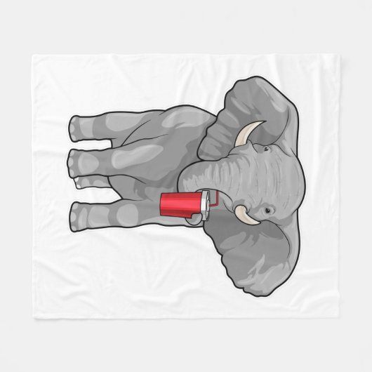 Elephant Drinking mug Fleecedecke (Vorderseite (Horizontal))
