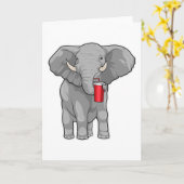 Elephant Drinking mug Karte (Gelbe Blume)