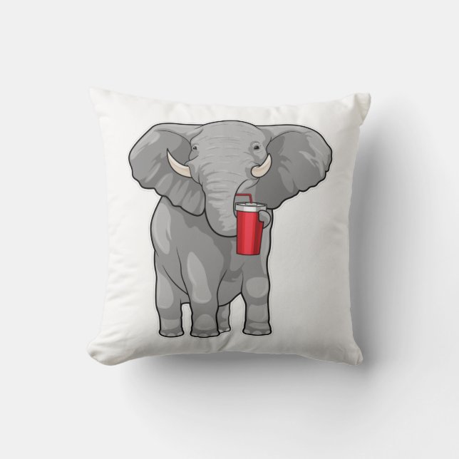 Elephant Drinking mug Kissen (Vorderseite)
