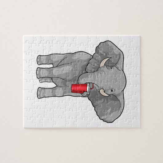 Elephant Drinking mug Puzzle (Horizontal)