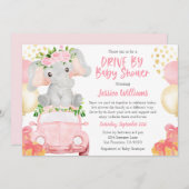 Elephant Drive by Baby Shower Einladung (Vorne/Hinten)