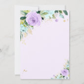 Elephant Drive by Baby Shower Einladung Lila (Rückseite)