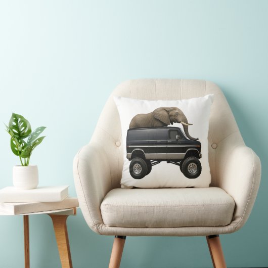 Elephant Driving 4x4 Van Kissen (Stuhl )
