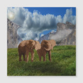 Elephant Duo Ölfarbe, Magnetkarte (Vorderseite)