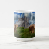 Elephant Duo Ölfarbe, Tasse des Kaffees (Mittel)