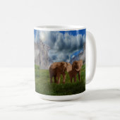 Elephant Duo Ölfarbe, Tasse des Kaffees (VorderseiteRechts)