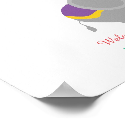 Elephant Dusche - Daumendruck Poster (Ecke)