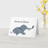 Elephant & Eichhörnchenfreunde für immer Karte (Gelbe Blume)