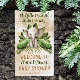 Elephant, eine kleine Erdnuss ist auf dem Weg Baby Banner