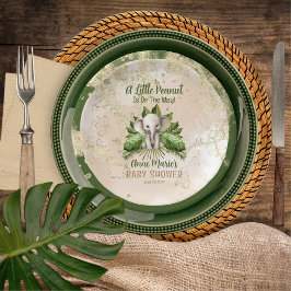 Elephant, eine kleine Erdnuss ist auf dem Weg Baby Pappteller