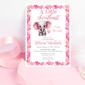 Elephant eine kleine Sweetheart Girl Baby Dusche Einladung