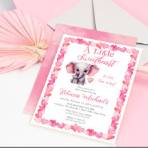 Elephant eine kleine Sweetheart Girl Baby Dusche