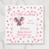 Elephant eine kleine Sweetheart Girl Baby Dusche Geschenkanhänger (Vorderseite)