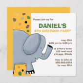 Elephant ・ Einladung zum Geburtstag (Vorne/Hinten)