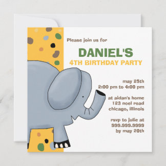 Elephant ・ Einladung zum Geburtstag