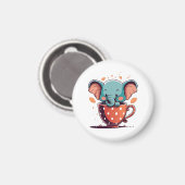 Elephant Elegance Magnet (Vorderseite/Rückseite)