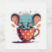 Elephant Elegance Weinetikett (Einzelnes Label)