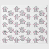 Elephant Elephant Cartoon Geschenkpapier (Flach)