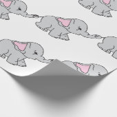 Elephant Elephant Cartoon Geschenkpapier (Ecke)