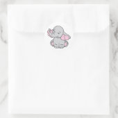 Elephant Elephant Cartoon Runder Aufkleber (Tasche)