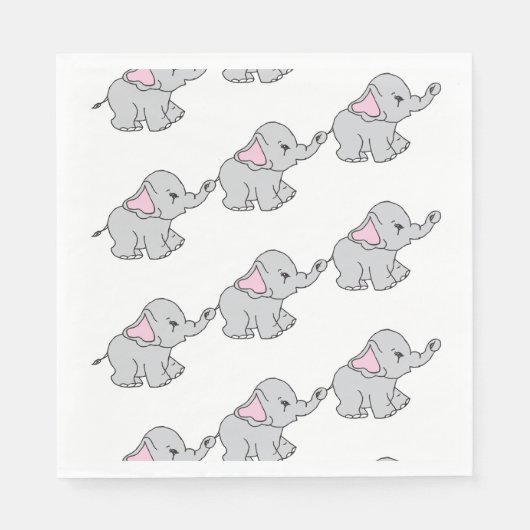 Elephant Elephant Cartoon Serviette (Vorderseite)