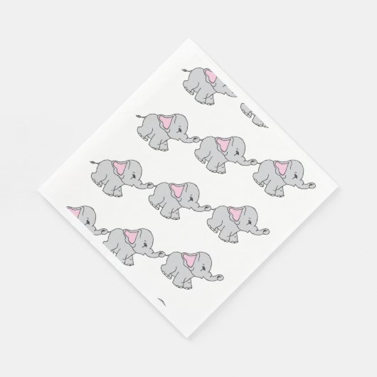 Elephant Elephant Cartoon Serviette (Ecke)