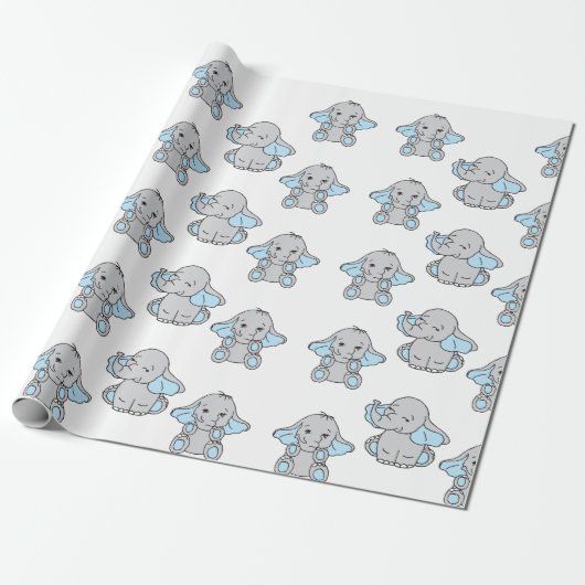 Elephant Elephant Muster Elephant Cartoon Geschenkpapier (Ungerollt)
