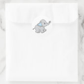 Elephant Elephant Muster Elephant Cartoon Runder Aufkleber (Tasche)