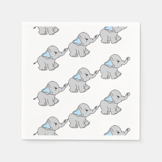 Elephant Elephant Muster Elephant Cartoon Serviette (Vorderseite)