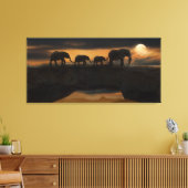 ELEPHANT ENCHANGE ART 3 PANEL LEINWAND (Insitu (Wohnzimmer))