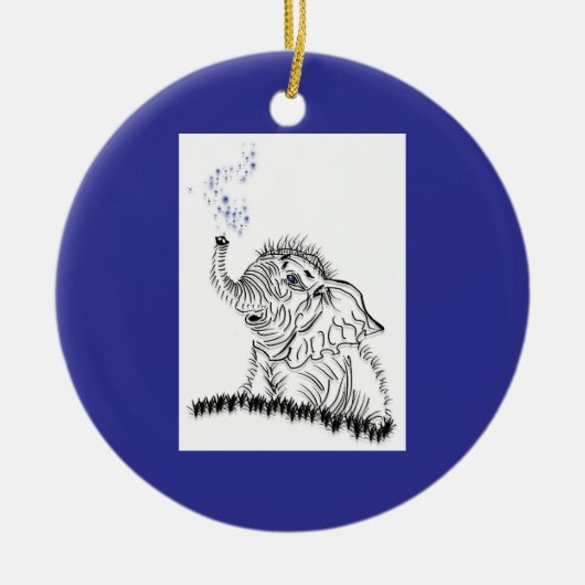 Elephant Energy Keramik Ornament (Vorne)