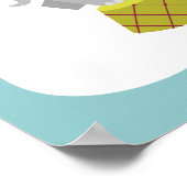 Elephant + Erdnuss Personalisiertes Kinderzimmer A Poster (Ecke)