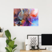 ELEPHANT ERINNERT SICH AN SACRED-GEWÄSSER POSTER (Heimbüro)