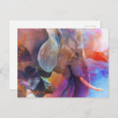 ELEPHANT ERINNERT SICH AN SACRED-GEWÄSSER POSTKARTE (Vorne/Hinten)