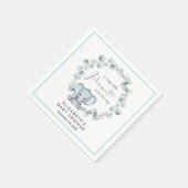 Elephant Eucalyptus Baby Boy Dusche Serviette (Ecke)