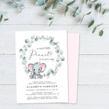 Elephant Eucalyptus Baby Girl Sprinkle