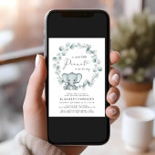 Elephant Eucalyptus Baby Shower Einladung