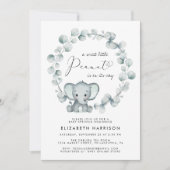 Elephant Eucalyptus Baby Sprinkle Einladung (Vorderseite)