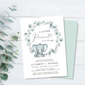 Elephant Eucalyptus Couples Baby Sprinkle Einladung