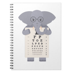 Elephant Eye Chart Notizblock