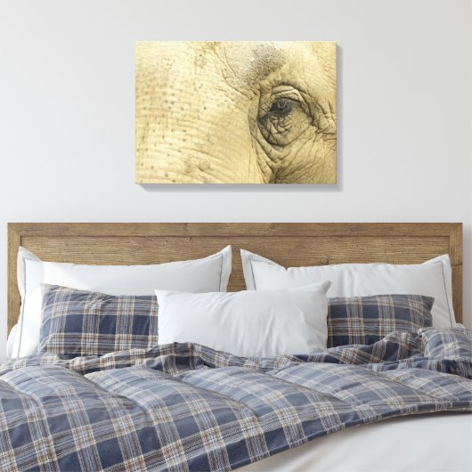 Elephant Eye Closeup Canvas Print Leinwanddruck (Insitu (Schlafzimmer))