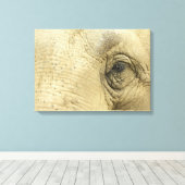 Elephant Eye Closeup Canvas Print Leinwanddruck (Insitu (Holzboden))