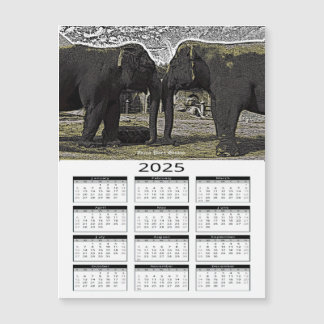 Elephant Eyes 2025 Kalender Magnetkarte
