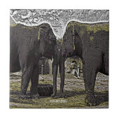 Elephant Eyes Fliese (Vorderseite)