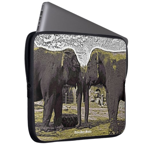 Elephant Eyes Laptopschutzhülle (Vorne Rechts)