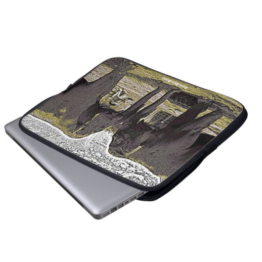 Elephant Eyes Laptopschutzhülle (Vorne Knopf)