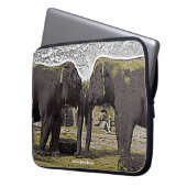Elephant Eyes Laptopschutzhülle (Vorderseite Links)