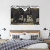 Elephant Eyes Leinwanddruck (Insitu (Schlafzimmer))