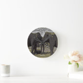 Elephant Eyes Runde Wanduhr (Zuhause)
