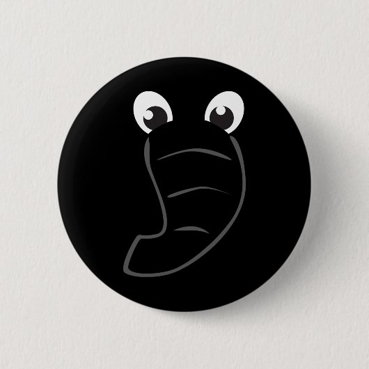 Elephant Face Niedlich Kids Halloween Kostüm Tier  Button (Vorderseite)